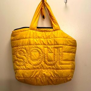 SoulCycle puffer gym bag - Barely Used, Yellow